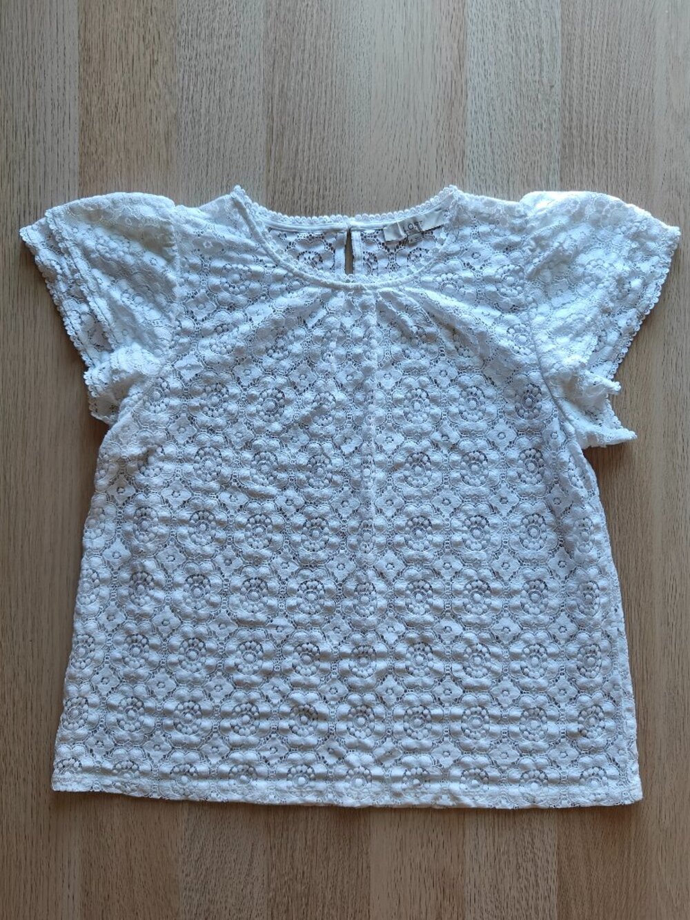 LOFT WOMEN'S LACE FLORAL BLOUSE (SIZE XL)
